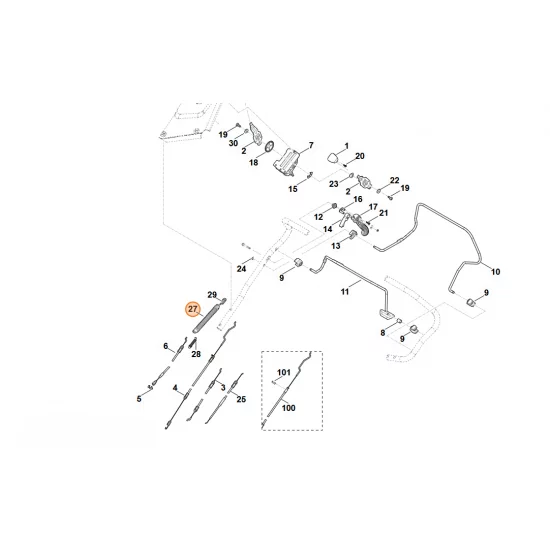Stihl   Sprężyna naciągowa 6364 764 1600